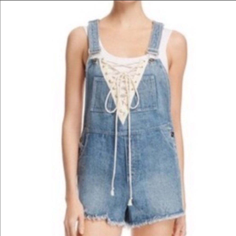POL Overall Romper lace up